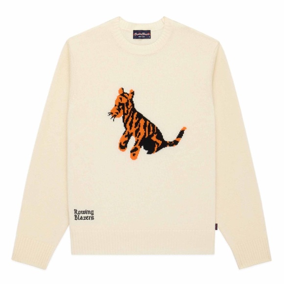 Rowing Blazers Sweaters - Rowing Blazers TIGGER CASHMERE SWEATER IVORY